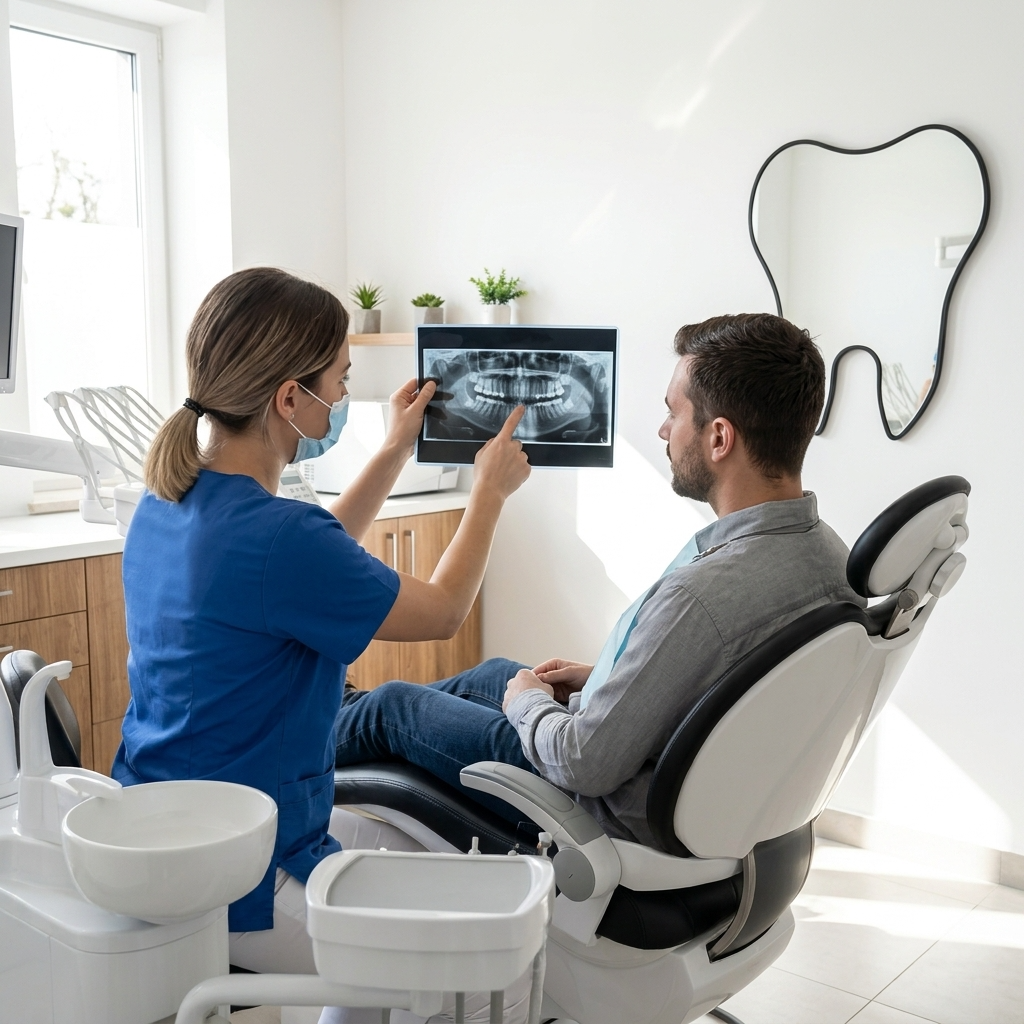 Digital dental X-ray examination at Aster Smiles Dental Clinic Abuja